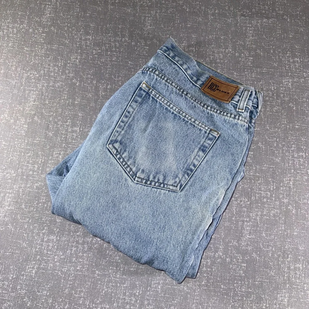 BCC Blues Jeans Mens 36x30 Light Wash Denim Loose Fit Straight Leg Classic